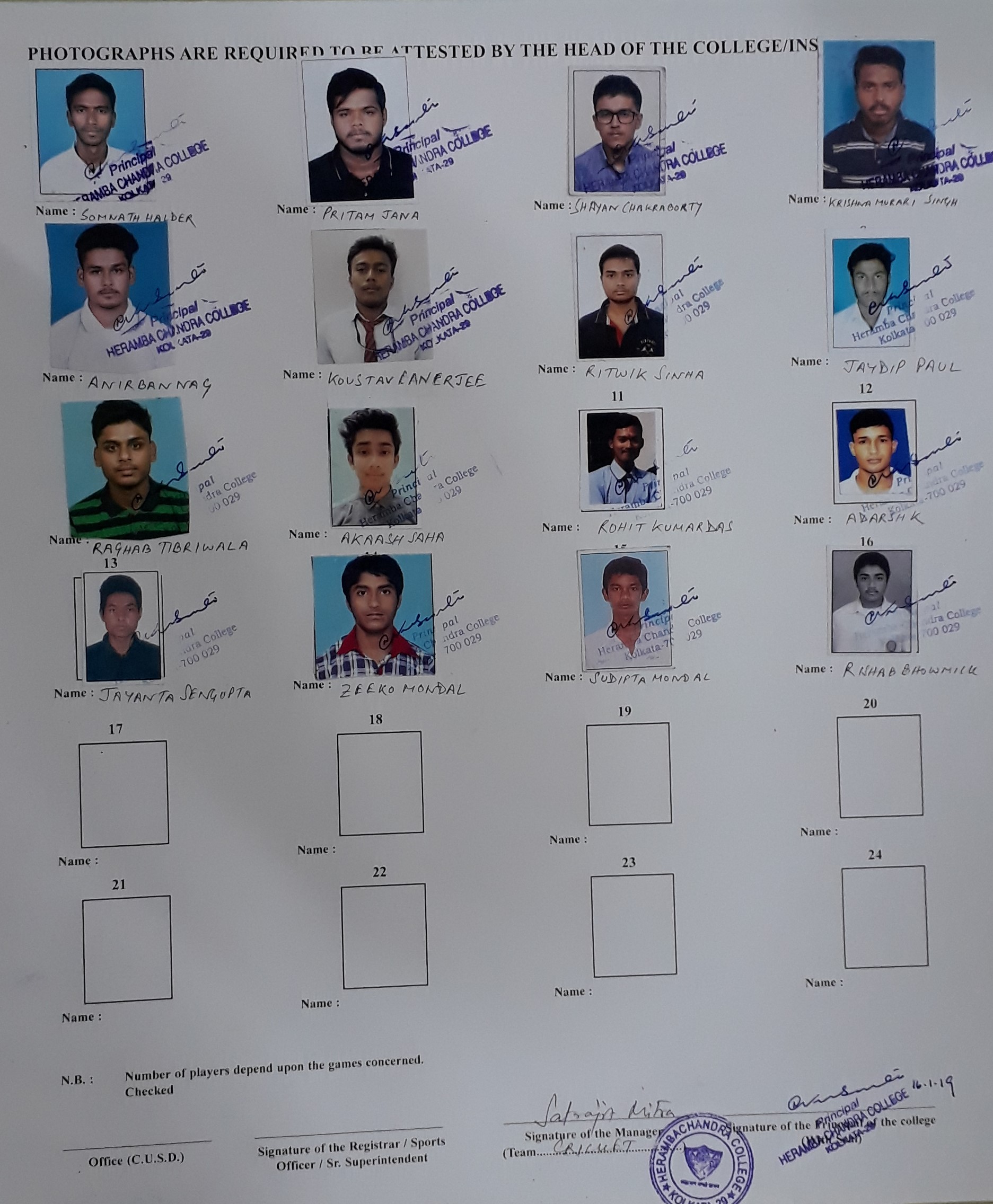 HCC CRICKET TEAM, 2019